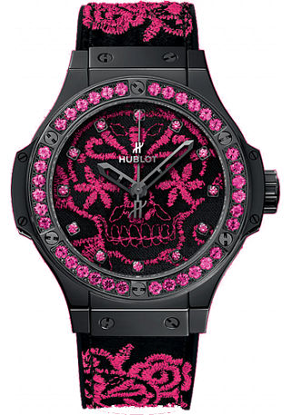 Replica Hublot BRODERIE SUGAR SKULL FLUO HOT PINK 343.CP.6590.NR.1233 watch